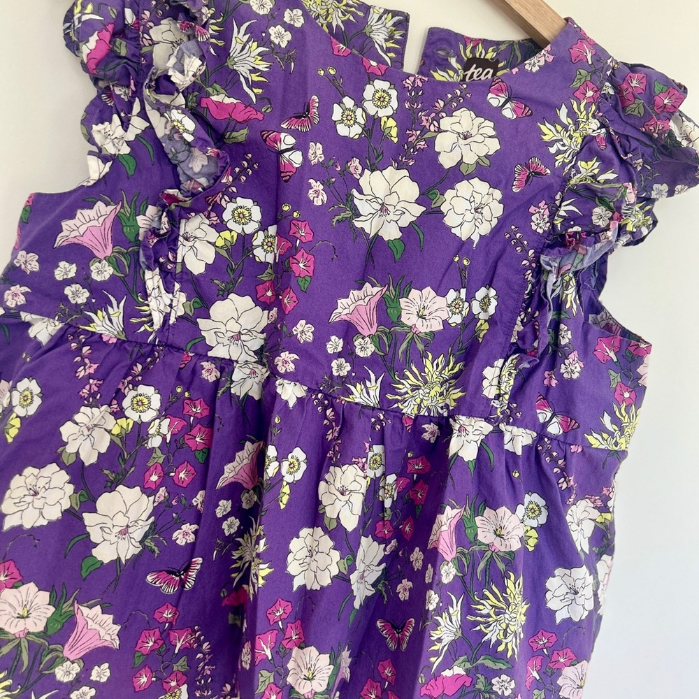 Tea Collection Purple‎ Floral Tank Top